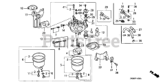 Honda GX160 K1 LX2/A (GC02) - Honda Engine, Made in Japan (SN: GC02-8670001 - GC02-9099999) CARBURETOR (3)
