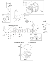 Briggs & Stratton 283H07-0400-E1 - Briggs & Stratton Vertical Engine CAMSHAFT, CRANKSHAFT, CYLINDER, ENGINE SUMP, GASKET SET-ENGINE, PISTON, RINGS, CONNECTING ROD