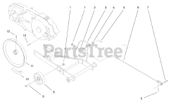 Toro 79375 - Toro 36" Tiller for 5xi Tractors (SN: 099000001 - 099999999) (1999) Hitch Assembly