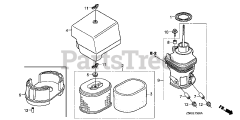 Honda GX270 UT QXU (GCAJT) - Honda Engine, Made in Thailand (SN: GCAJT-1000001 - GCAJT-9999999) AIR CLEANER (1)