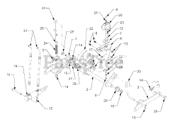 Cub Cadet GT 3204 (14A-671-710) - Cub Cadet Garden Tractor Center Hydraulic Lift Linkage