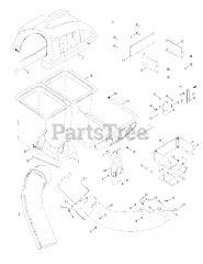 Craftsman 247.240190 (19A30003799) - Craftsman Twin Rear Bagger Assembly (2012) (Sears)