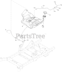 Toro 77287 (2000) - Toro 60" Z Master Zero-Turn Mower (SN: 411581734 - 411999999) Fuel Assembly
