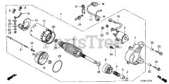 Honda EX5500 K1 A/B (EA1) - Honda Generator, Made in Japan (SN: EA1-1072384 - EA1-1099999) STARTER MOTOR (2)