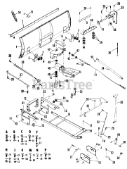 Cub Cadet 401 (190-401-100) - Cub Cadet 54" Snow Blade att Blade Assembly 1991 &amp; After