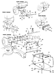 Cub Cadet 058 (190-058-100) - Cub Cadet Grass Catcher (1987) att Parts For Grass Catcher For 36" Rear Discharge Decks