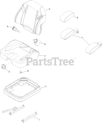Toro 72028 (7500-D) - Toro 60" Z Master Zero-Turn Mower, Rear-Discharge Deck (SN: 416262337 - 416288793) Seat Assembly No. 147-4984