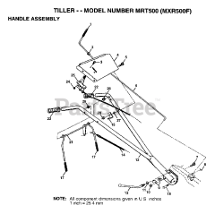 Maxim MX R500 F - Maxim Tiller HANDLE