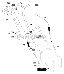 Murray 624809x54A - Murray 24" Snow Thrower (2001) Handle Assembly
