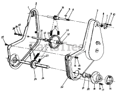 Cub Cadet 400 (195-400-100) - Cub Cadet 8hp Rear Tiller Attachment (1985) Chain Case Assembly