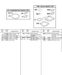 Briggs & Stratton 235437-0284-E1 - Briggs & Stratton Horizontal Engine Gasket Set-Carburetor, Gasket Set-Valve