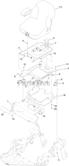 Toro 72028 (7500-D) - Toro 60" Z Master Zero-Turn Mower, Rear-Discharge Deck (SN: 416262337 - 416288793) Seat Mounting Assembly