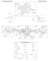 Briggs & Stratton 310777-0102-E1 - Briggs & Stratton Vertical Engine Cylinder, Sump, Breather, Gasket Set
