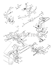 Cub Cadet 032 (190-032-101) - Cub Cadet 42" Snow Thrower Attachment Drive &amp; Handle Assembly 2007 &amp; 2008