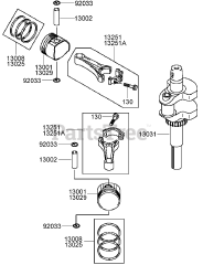 Toro 30094 - Toro 36" Walk-Behind Mower, Floating Deck, T-Bar, Gear Drive (SN: 280000001 - 280999999) (2008) PISTON AND CRANKSHAFT ASSEMBLY KAWASAKI FH430V-DS28