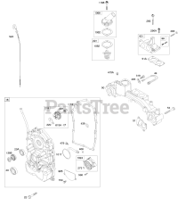 Briggs & Stratton 472177-0100-E1 - Briggs & Stratton Horizontal Engine Crankcase Cover, Intake Manifold, Water Inlet