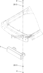 Toro 79214 - Toro 42" Twin Bagger for TimeCutter Z Mowers (SN: 316000001 - 316999999) (2016) BAGGER WEIGHT ASSEMBLY