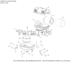 Kohler EZT740-3001 - Kohler Confidant EFI Engine, Basic Version, 25hp, 747cc 10 Air Intake