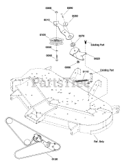 Simplicity 2691333-01 - Simplicity Regent S 48" Lawn Tractor, 25hp Briggs & Stratton 48" (122cm) Mower Deck - Clutch &amp; Support Group