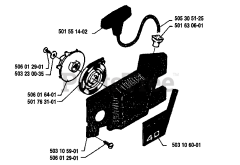 Husqvarna 40 - Husqvarna Chainsaw (1985-09) Starter Assembly