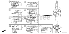 Honda GCV160 LA0 S3L (GJARA) - Honda Engine, Made in USA (SN: GJARA-1000001 - GJARA-9999999) CRANKSHAFT