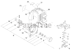 Swisher HT 4000 - Swisher Hedge Trimmer Engine Cover, Fan Cover, Reed Valve