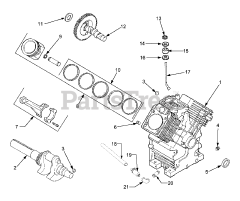 Cub Cadet GT 3204 (14A-671-710) - Cub Cadet Garden Tractor Crankcase And Crankshaft