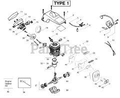 Poulan 2550 LE - Poulan Woodmaster Chainsaw, Type 1 (2008-03)