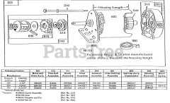 Briggs & Stratton 281702-0136-01 - Briggs & Stratton Vertical Engine Electric Starter and Chart