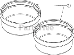 Craftsman 247.203754 (13AL78XT299) - Craftsman T1600 Lawn Tractor (2016) Hubcaps