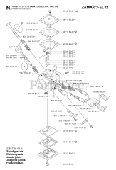 Husqvarna 340 e - Husqvarna Chainsaw (SN: 20051800001 - 20062300000) CARBURETOR DETAILS