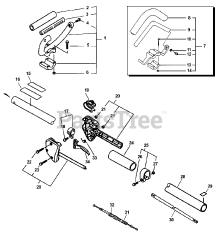 Echo SRM-2601 - Echo String Trimmer Handles, Throttle, Shaft Asy