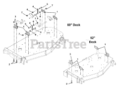 Ariens 992062 (2552 XL) - Ariens Zoom 52" Zero-Turn Mower, 25hp Kohler (SN: 004000 & Above) Mounting Brackets