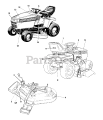 AGCO 1613 H (1691820) - AGCO 38" Lawn Tractor, 12.5hp Decals - AGCO Allis Models Part 1
