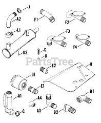 Kohler K241-46720 - Kohler K-Series Engine, Made for John Deere, 10hp, 7.5kW Exhaust 0209011741