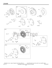 Briggs & Stratton 356447-1165-G1 - Briggs & Stratton Horizontal Engine Flywheel, Rotating Screen, Stub Shaft