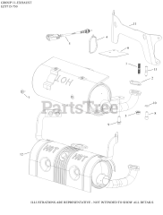 Kohler EZT740-3001 - Kohler Confidant EFI Engine, Basic Version, 25hp, 747cc 11 Exhaust