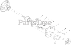 Toro 38644 (1028 OXE) - Toro 28" Power Max Snow Thrower (SN: 312003430 - 312999999) (2012) Wheel Clutch Sprocket Assembly