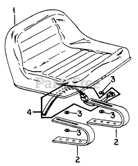 Cub Cadet 182 (133-182-100) - Cub Cadet Lawn Tractor Seat &amp; Support