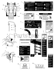 Ferris IS 700Z (5901225) - Ferris IS700Z Series 61" Zero-Turn Mower, 24hp Kawasaki, Side-Discharge Decal Group - Safety &amp; Operation USA Models