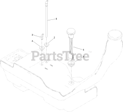Toro 75213 - Toro 60" TimeCutter HD MyRide Zero-Turn Mower (SN: 400000000 - 401999999) Fuel Tank Assembly No. 133-4484