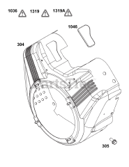 Briggs & Stratton 38E347-0016-G1 - Briggs & Stratton Horizontal Engine Blower Housing Group