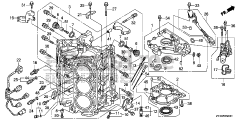 Honda BF175 AK1 XA (BAJJ) - Honda Marine Engine, Made in Japan (SN: BAJJ-1300001 - BAJJ-9999999) CYLINDER BLOCK
