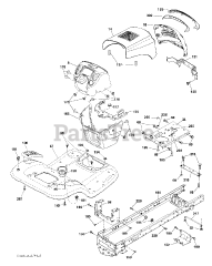 Poulan PO 175A42 LT (960480048-00) - Poulan Lawn Tractor (2012-11)