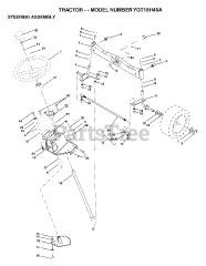 Electrolux/AYP Y GT 18H46 A - Electrolux/AYP Garden Tractor (1997) STEERING ASSEMBLY