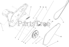 Toro 38585 - Toro Power Clear Snow Thrower (SN: 280000001 - 280999999) (2008) Rotor Drive Assembly