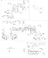 Briggs & Stratton 40R877-0009-B1 - Briggs & Stratton Vertical Engine Cylinder Head, Rocker Arm Cover, Intake Manifold