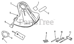 Echo SRM-2501 - Echo String Trimmer (SN: 043001 - 061968) Shield, Plastic, Tools