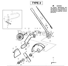 Poulan PP 1000 E - Poulan Weed N Edge String Trimmer, Type 2 (2009-02)