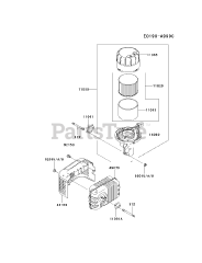 Kawasaki FJ180V-BS39 - Kawasaki Engine AIR-FILTER/MUFFLER